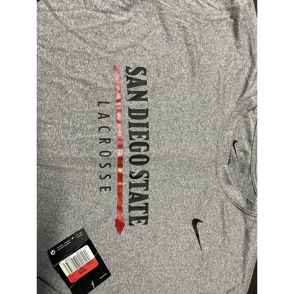 Nike San Diego State Lacrosse Men's Legend Dri-Fit Long Sleeve T-Shirt  Size L